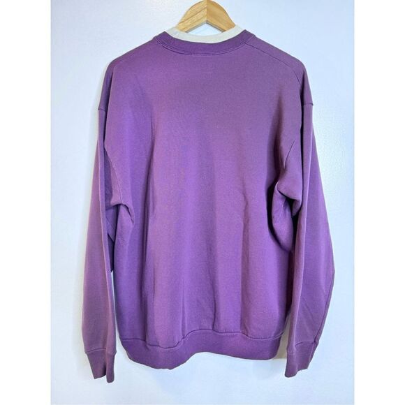 Vintage grandmacore purple embroidered sweater sz XL - Picture 5 of 5